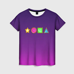 Женская футболка Жопа геометрическими фигурами
