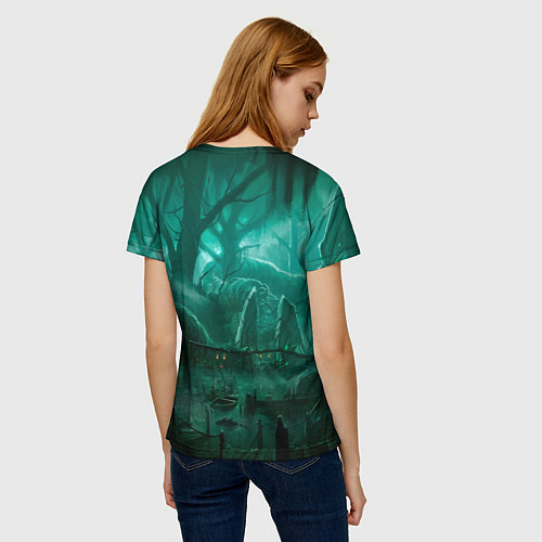 Женская футболка Причал у болота / 3D-принт – фото 4