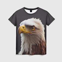 Женская футболка Орел на градиентном фоне