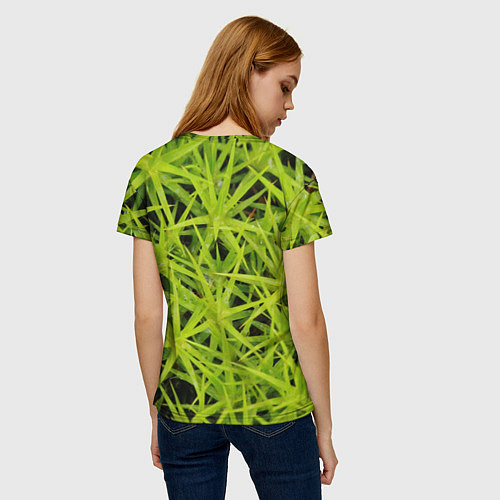 Женская футболка Сфагнум / 3D-принт – фото 4