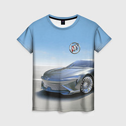 Женская футболка Buick concept в пустыне
