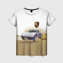 Женская футболка Porsche - гонки в пустыне