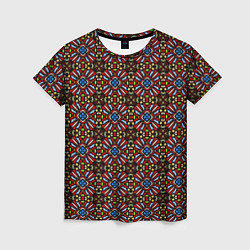 Женская футболка Витражи - круглые