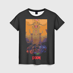 Женская футболка Doom eternal hell