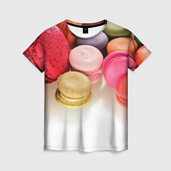 Женская футболка Разноцветные макаруны