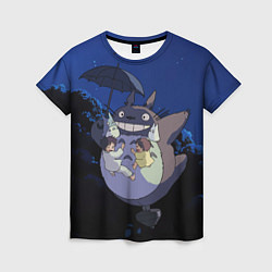 Женская футболка Night flight Totoro