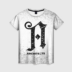 Женская футболка Architects с потертостями на светлом фоне