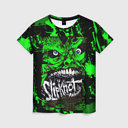 Женская футболка Slipknot - green monster по