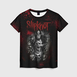 Женская футболка Slipknot dark red