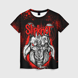 Женская футболка Slipknot - красный козел