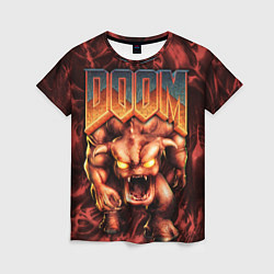 Женская футболка DOS DOOM - Bull demon