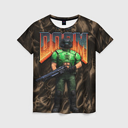 Женская футболка DOS DOOM - Doomguy