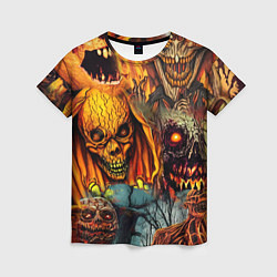 Женская футболка Монстры ужасные хэллоуинские