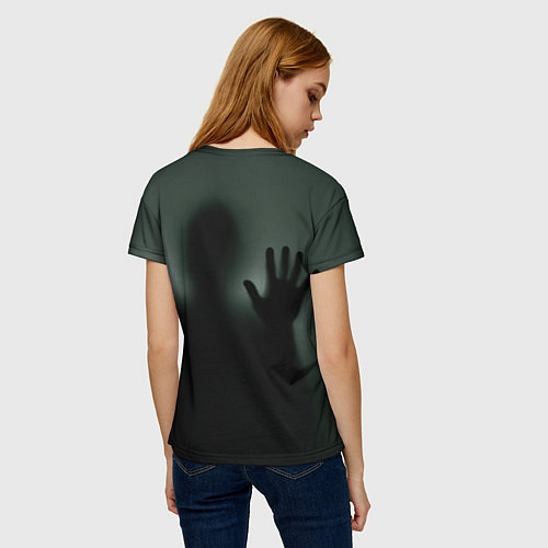 Женская футболка Хэллоуин - тень призрака / 3D-принт – фото 4