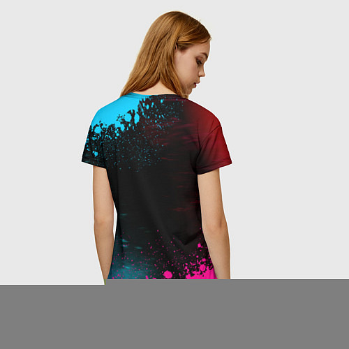 Женская футболка ARC Raiders - neon gradient / 3D-принт – фото 4