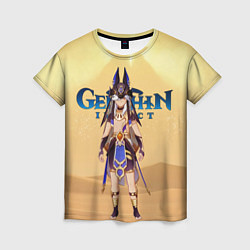 Женская футболка Сайно в пустыне - Геншин импакт
