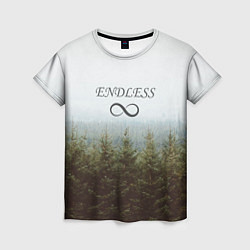 Женская футболка Бесконечный лес