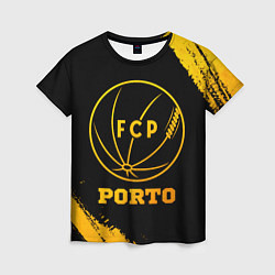 Женская футболка Porto - gold gradient