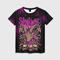 Женская футболка Slipknot pink