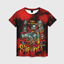 Женская футболка Slipknot red satan