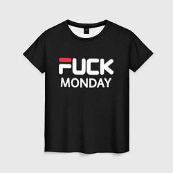 Женская футболка Fuck monday - antibrand, fila