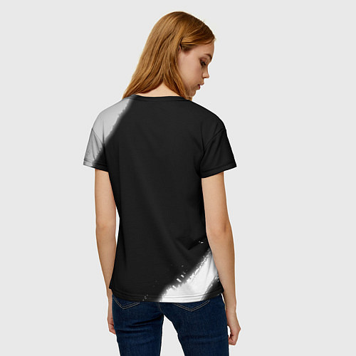 Женская футболка Worlds okayest teacher - dark / 3D-принт – фото 4