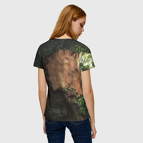 Женская футболка Дерево с лицом мем Мудрое дерево / 3D-принт – фото 4