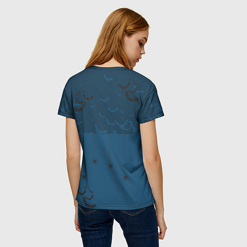 Женская футболка Мишаня на тыкве / 3D-принт – фото 4