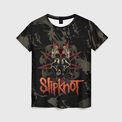 Женская футболка Slipknot dark satan