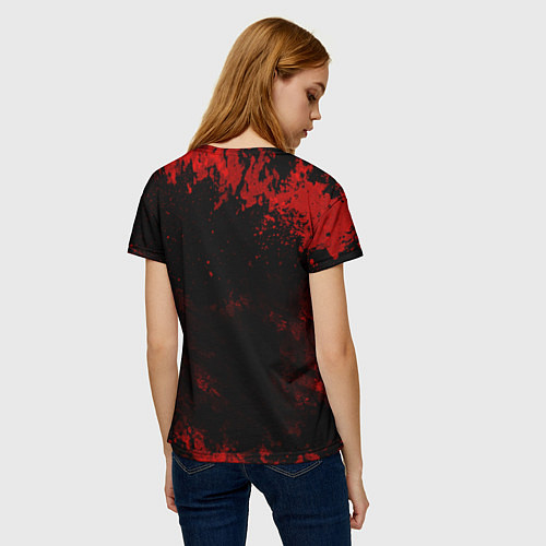 Женская футболка Slipknot red satan star / 3D-принт – фото 4