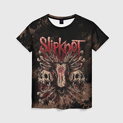 Женская футболка Slipknot skull