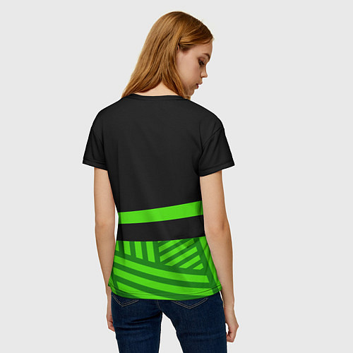 Женская футболка Slipknot dark green / 3D-принт – фото 4