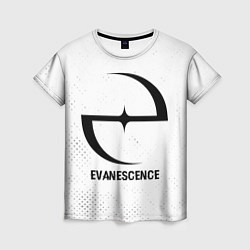 Женская футболка Evanescence glitch на светлом фоне