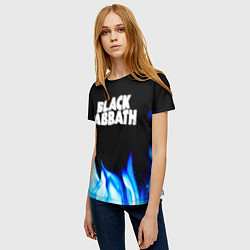 Футболка женская Black Sabbath blue fire, цвет: 3D-принт — фото 2
