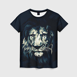 Женская футболка Голова царя-зверей льва