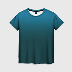 Женская футболка Градиент бирюзовый