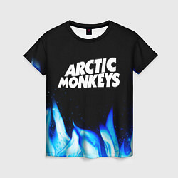 Женская футболка Arctic Monkeys blue fire