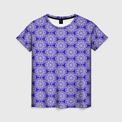 Женская футболка Узор сине-фиолетовый
