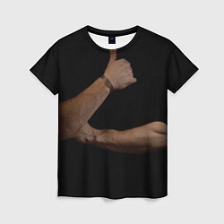 Женская футболка Руки в темноте