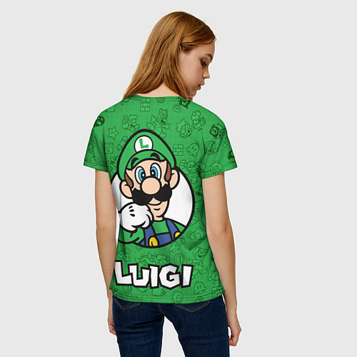 Женская футболка Луиджи и Марио / 3D-принт – фото 4