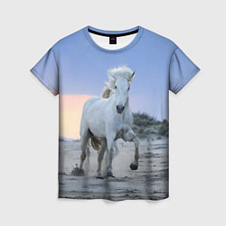 Женская футболка Белый конь