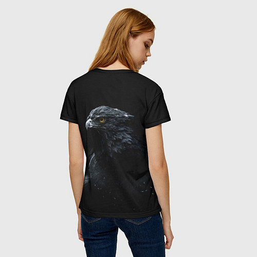 Женская футболка Тёмный орёл / 3D-принт – фото 4
