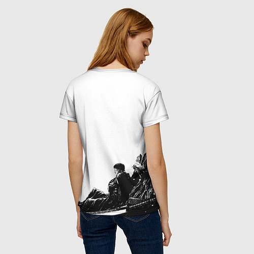 Женская футболка Берсерк - Гатс отдыхает у дерева / 3D-принт – фото 4