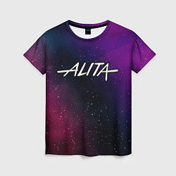 Женская футболка Alita gradient space