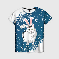Женская футболка Новогодний кот Бендер - 2023