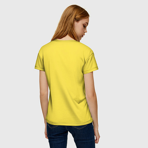 Женская футболка Бакуго Кацуки - желтый фон / 3D-принт – фото 4