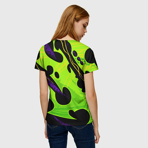 Женская футболка Ребекка - органический зеленый / 3D-принт – фото 4