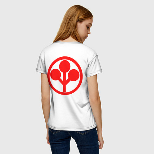 Женская футболка Форма арасаки - белый / 3D-принт – фото 4