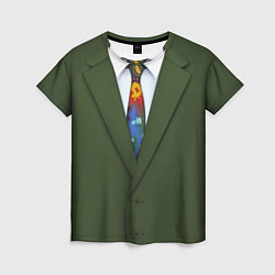Женская футболка Костюм с галстуком из игры Disco Elysium