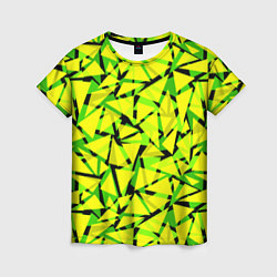 Футболка женская Желтый геометрический узор, цвет: 3D-принт